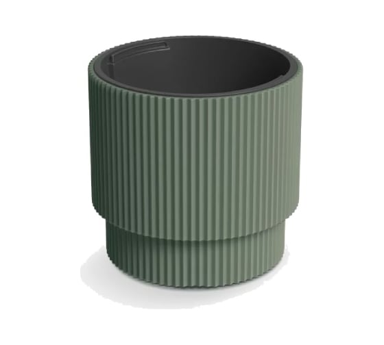Кашпо Prosperplast DBMIN300-2411U MILLY d 30, h 28,5 см, 10 л, зеленый, с вкладышем 069826