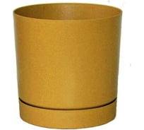 Кашпо Prosperplast DPOP150-117U TUBO P прикреплен поддон, d 14.8 см, h 14.7 см, 1,8 л, горчичный 069991