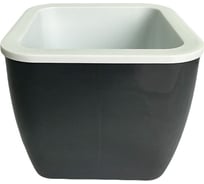Горшок-кашпо Мультипласт Групп куб 1,6/2,4л графит MPG9017