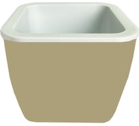 Горшок-кашпо Мультипласт Групп кубик 0,8/1,2л бежевый MPG9000