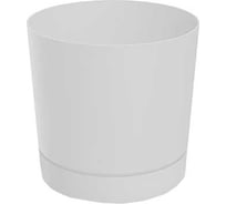 Кашпо с поддоном Prosperplast DPOP200-S449 TUBO P d 20, h 19.6 см, 4.6 л, белый 070004