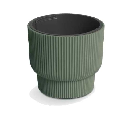 Кашпо с вкладышем Prosperplast DBMLR300-2411U MILLY d 30, h 27 см, 10 л, зеленый 069854 1