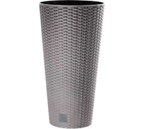 Кашпо с вкладышем Prosperplast DRTUS250-7529U RATO TUBUS высокое, d 25, h 47.6 см, 9 л, mocca 069956