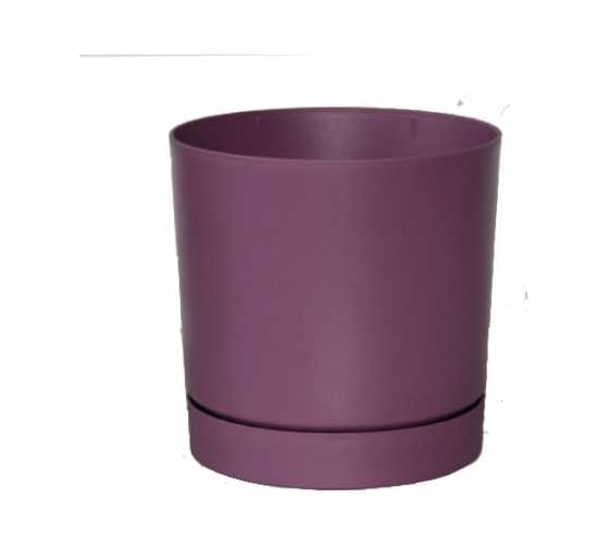 Кашпо с поддоном Prosperplast DPOP200-4985U TUBO P d 20, h 19.6 см, 4.6 л, марсала 070001 1