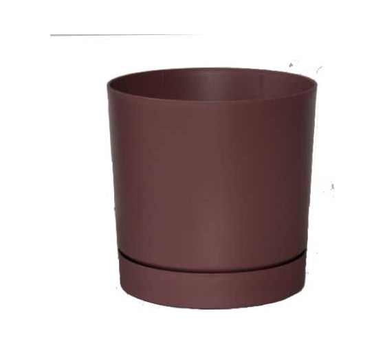Кашпо с поддоном Prosperplast DPOP150-7587U TUBO P d 14.8 см, h 14.7 см, 1.8 л, кирпичный 069995 1
