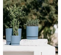 Кашпо с поддоном Prosperplast DPOP400-443U TUBO P d 39, h 37.5 см, 35 л, светло-серый 070028