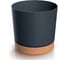 Кашпо с поддоном Prosperplast DPOD150-S433/4665W TUBO PM d 14.8, h 14.7 см, 1.8 л, антрацит/коричневый 070034 1