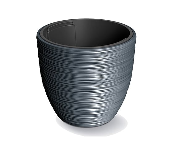 Кашпо Prosperplast DBFU570-S433 FURU d 56,9, h 44,5 см, антрацит, с вкладышем 068866 1