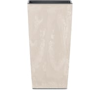 Кашпо Prosperplast DURS265E-CY700 Urbi Square Effect квадрат, d 26.5x26.5 см, h 50 см, крем, с вкладышем 067310