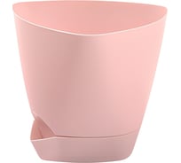 Горшок для цветов Зри в корень Элеганс пудровый с поддоном 3л 4650243064404