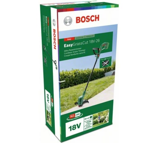 Аккумуляторный триммер Bosch EasyGrassCut 18V-26 06008C1C04 1