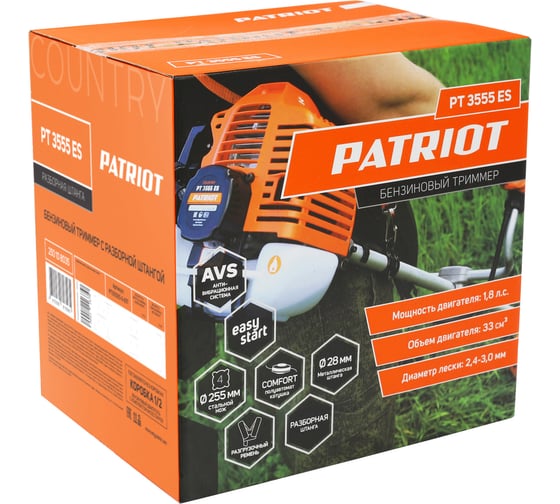 Бензотриммер PATRIOT PT 3555ES Country 250108035 4