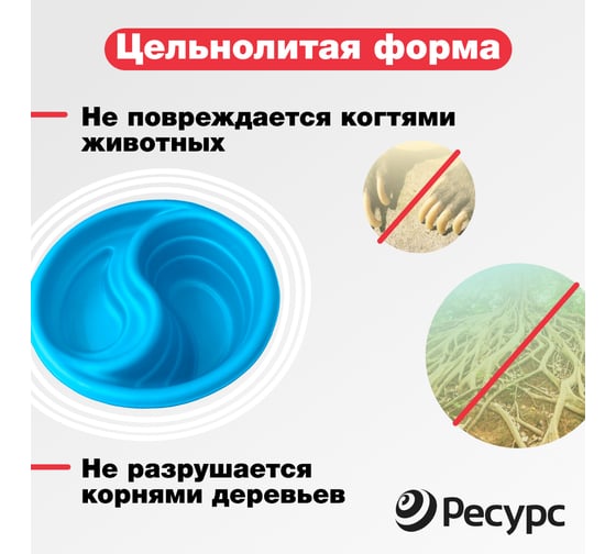 Декоративный пруд ЦентрПласт 80 л пластиковый длина 80 см высота 30 см зеленый 20352