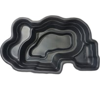 Декоративный пруд ЦентрПласт 900 л пластиковый 241x153x60 см черный 14620