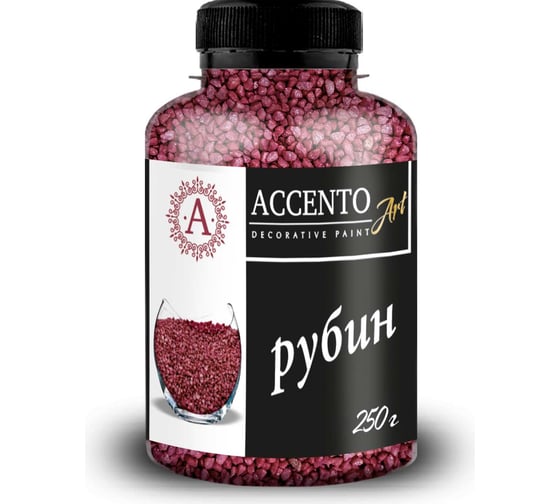 Декоративные камни AccentO ART 1,8-2,8мм Рубин, 0,25кг 32872 1
