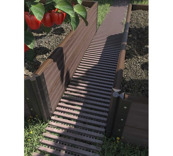 Садовая дорожка Еврогрядка 200x1000, цвет олива EGDOR20x100ol