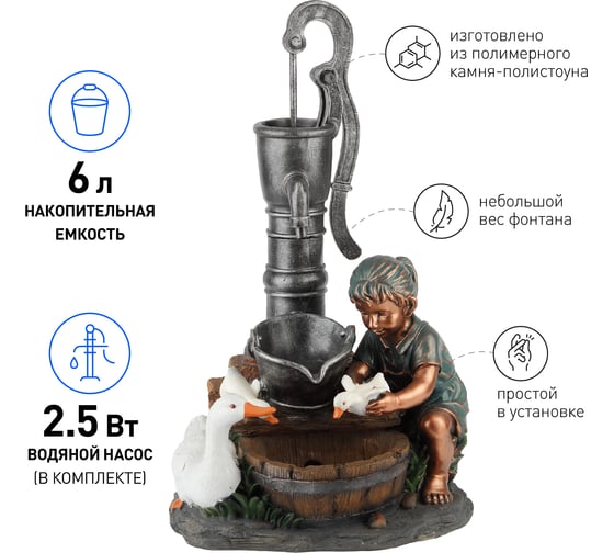 Уличный фонтан GREEN APPLE GA02296 Птичница высота 76 см Б0032435