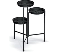 Подставка металлическая на 3 цветка Prosperplast IKF600-S411Tol Stand, 42х40.5 см, h 60 см, черный 070100