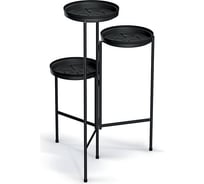 Подставка на 3 цветка Prosperplast IKF800-S411 Tol Stand металлическая, 50х48 см, h 79.5 см, черный 070101