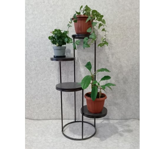 Подставка для цветов ООО Ярмарка-Тверь спираль, кованая, на 4 горшка К61 1
