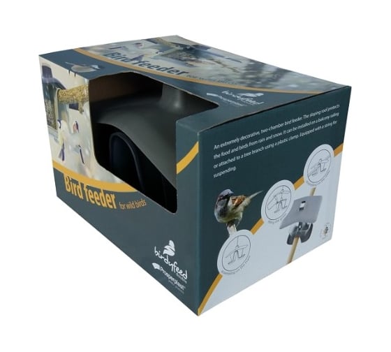 Кормушка для птиц Prosperplast DOUBLE серый IBFD-405U