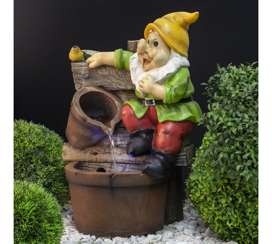 Уличный фонтан GREEN APPLE GAUF02 Гном 56 см Б0043462