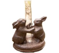 Дождемер ЧУДЕСНЫЙ САД RG-03 братья кролики, чугунный 4606400626268