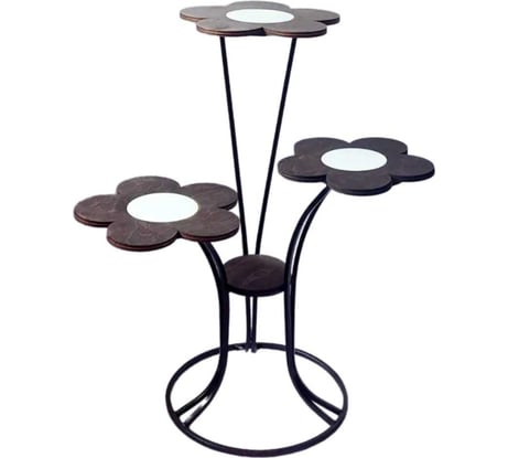 Подставка кованая для цветов Ярмарка-Тверь Пирамида ромашка на 3 горшка К64