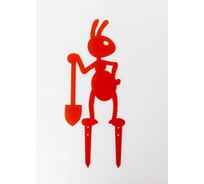 Садовая фигура НАЮ "Муравьишка с лопатой", цвет красный, 46 см, сталь МК-46