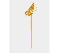 Опора поддержка для садовых цветов НАЮ Бабочка держатель для растений, 50 см, желтая БЖ-50