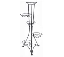 Подставка напольная ПРОФСАНМОНТАЖ Классическая витая на 5горшков 3х гранная 134х50х50см 016865
