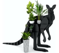 Кенгуру 3д подставка под цветы Резка Металла 1185