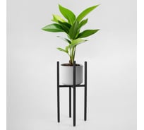 Подставка для цветов и растений напольная металлическая Saros Polymer черная 410001
