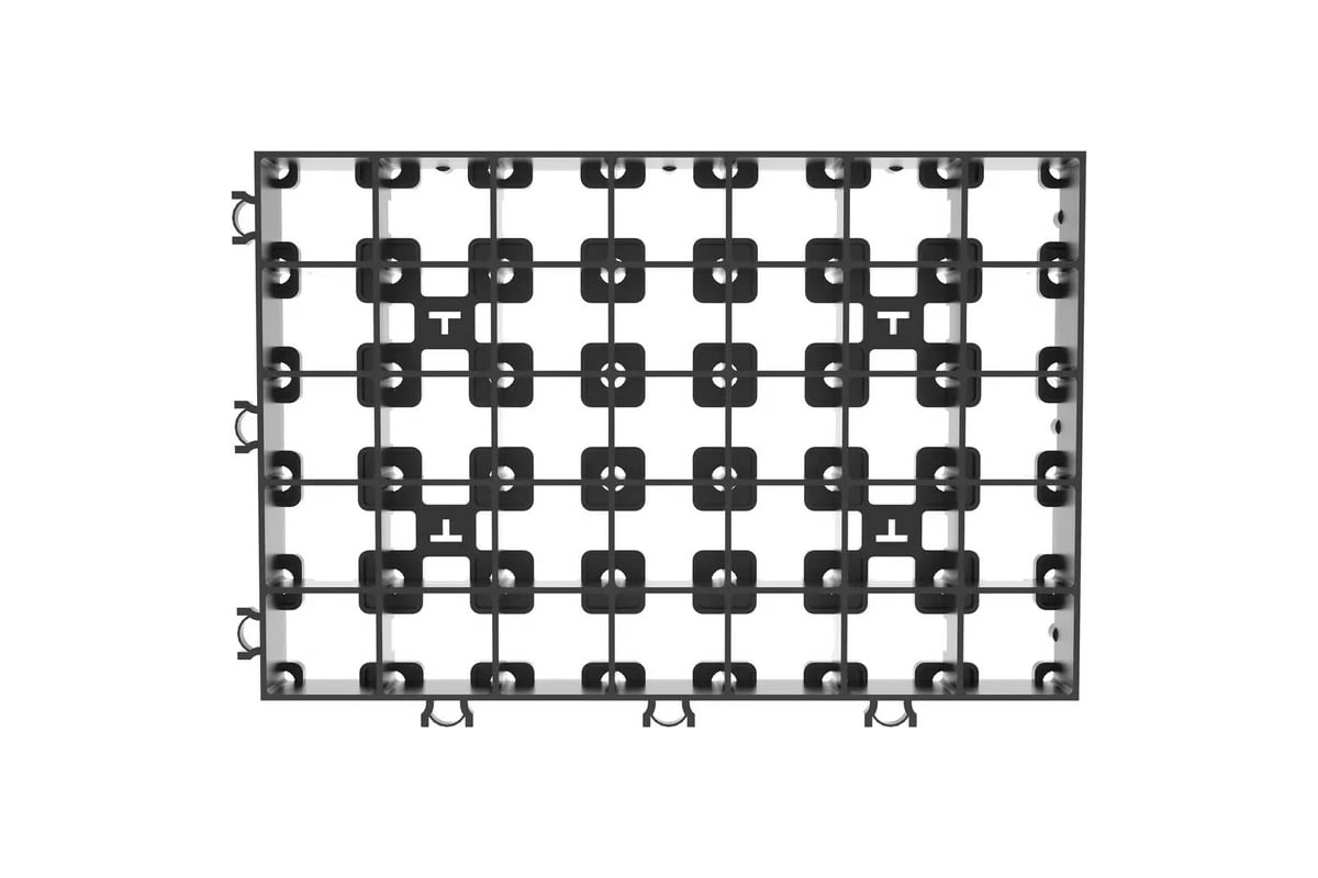 Газонная решетка Gidrolica 60х40х6,4 см - пластиковая черная клетка ...