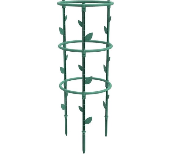 Мини шпалера для растений EDA, 25x66,3 см, сборная (кольца-3 шт., стойки-9шт., колышки-3 шт.) полипропилен PP 013947 V.CA 1