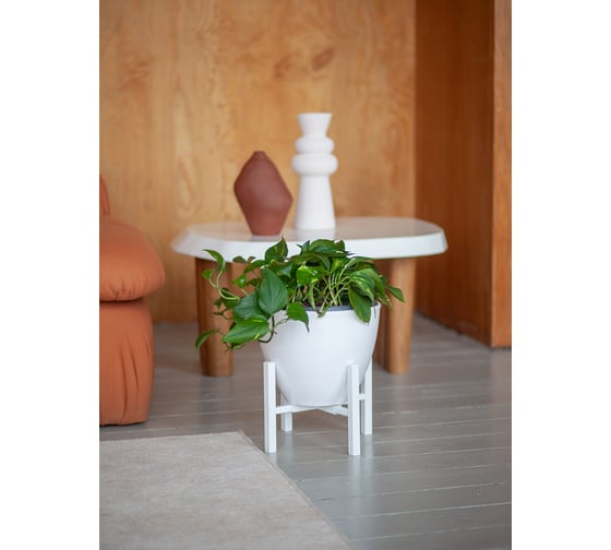 Подставка для комнатных растений GreenWeen OXALIS SMART 20 регулируемая, под кашпо, цвет белый GW-OXALIS20-SMART-W