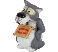 Садовая фигурка Park Волк с табличкой Заходи если шо H-60 см 169337