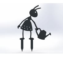 Фигурка садовая металлическая ООО Металекс Муравей Модель 6 серый 115018