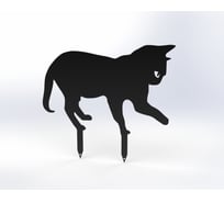 Фигурка садовая металлическая ООО Металекс Котик Модель 3 черный 115033