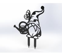 Фигурка садовая металлическая ООО Металекс Гномик Модель 6 черный 115063