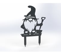Фигурка садовая металлическая Металекс Гномик Модель 3, серый 115069
