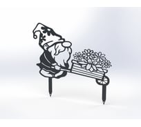 Фигурка садовая металлическая Металекс Гномик Модель 4, серый 115070