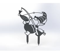 Фигурка садовая металлическая Металекс Гномик Модель 5, серый 115071