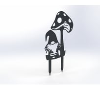 Фигурка садовая металлическая Металекс Гномик Модель 1, серый 115067