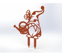 Фигурка садовая металлическая Металекс Гномик Модель 6, оранжевый 115081