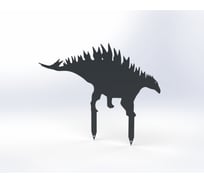 Фигурка садовая металлическая Металекс Динозавр Модель 4, серый 115097