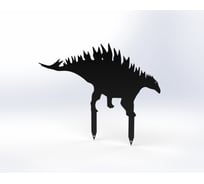 Фигурка садовая металлическая Металекс Динозавр Модель 4, черный 115088