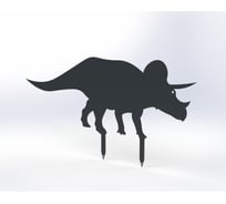 Фигурка садовая металлическая Металекс Динозавр Модель 2, серый 115095