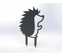 Фигурка садовая металлическая Металекс Ёжик Модель 4, серый 115124