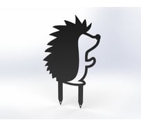 Фигурка садовая металлическая Металекс Ёжик Модель 4, черный 115115